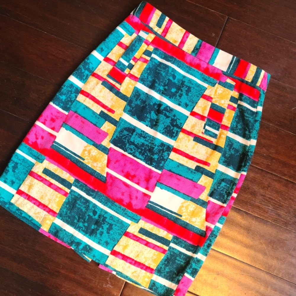 Color block skirt